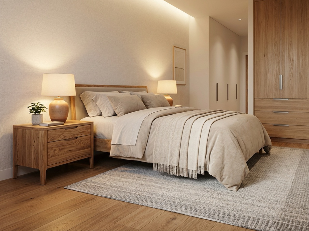 تصنيع غرفة نوم مودرن بمقاسات مخصصة لتجهيز فيلات الشيخ زايد و6 أكتوبر - Day & Night Furniture